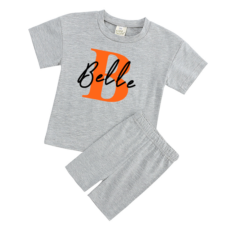 Personalized Kid Cozy Color Short Outfit Set | inSet42