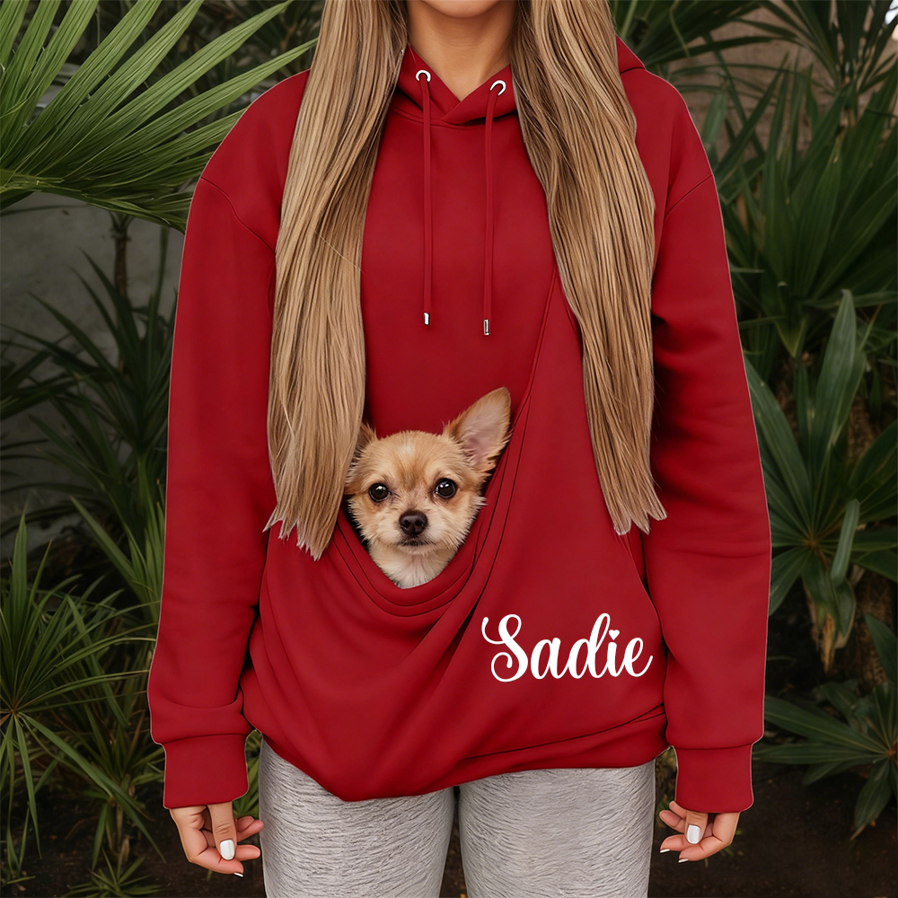 Personalized Name Cozy Pet Carrier Hoodie | KKCloth331