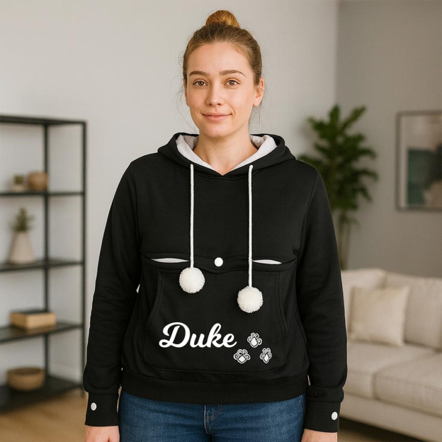 Personalized Name Cozy Pet Carrier Hoodie | KKCloth337