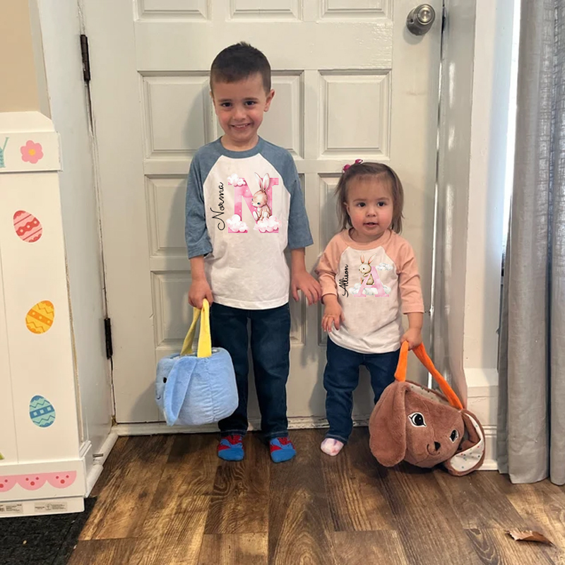 Personalized Kid Cozy Soft Pink Rabbit Sweatshirt | inSweatshirt54