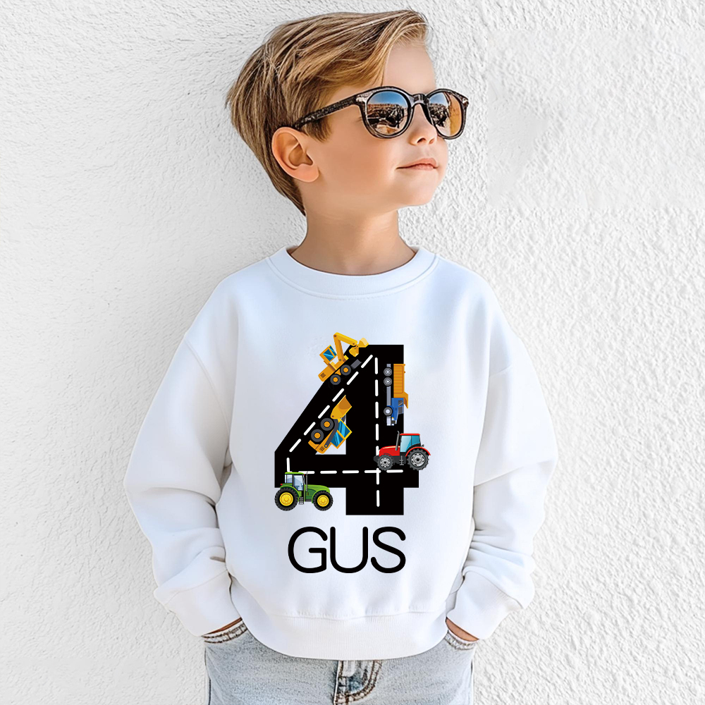Personalized Kid Transportation Vehicle Party Birthday Sweatshirt | inSweatshirt75