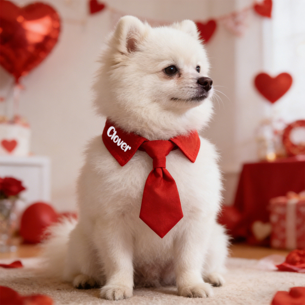 Personalized Pet Valentine's Day Tie Collar | inAccs01