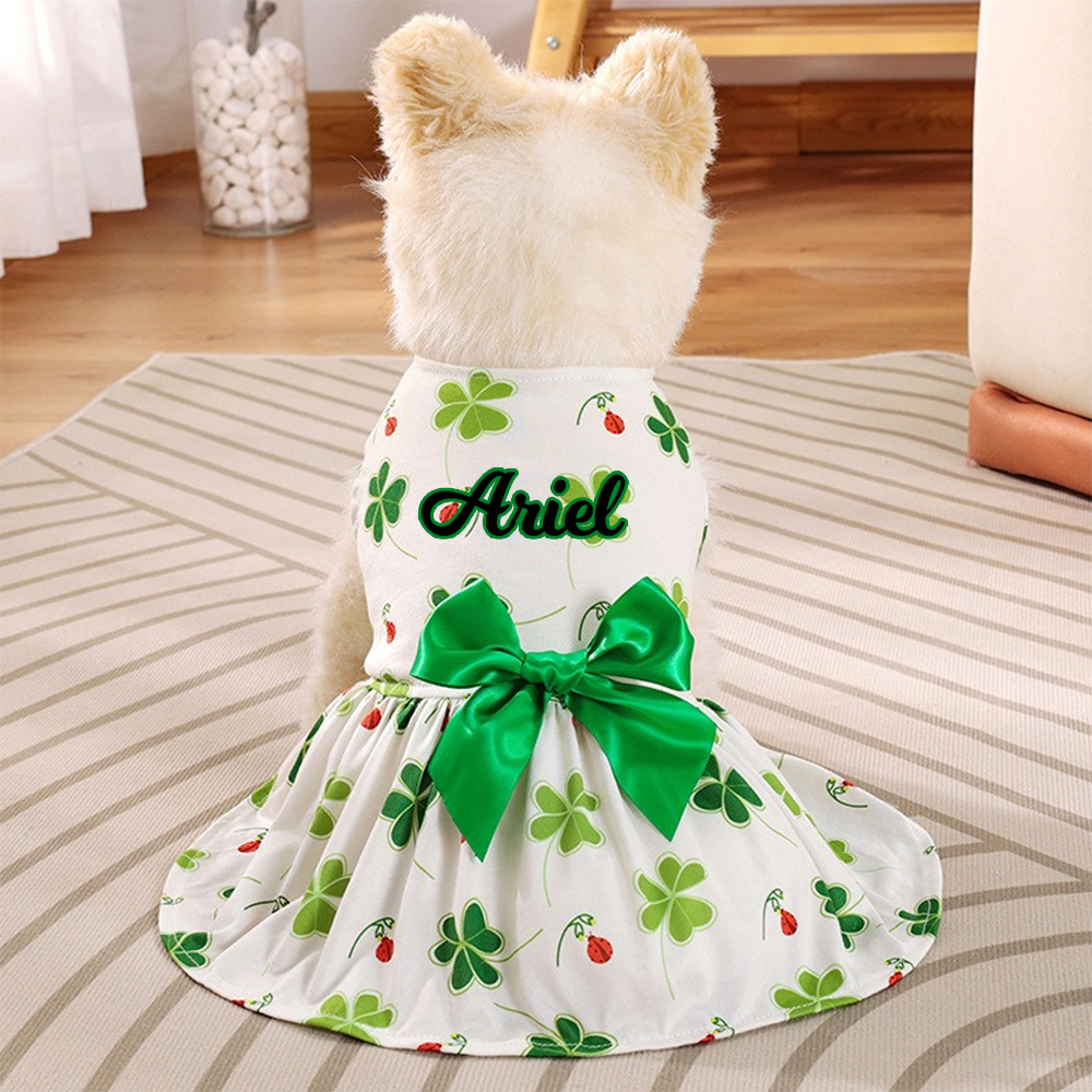 Personalized Pet Lucky St. Patricks Day Dress | inCloth01