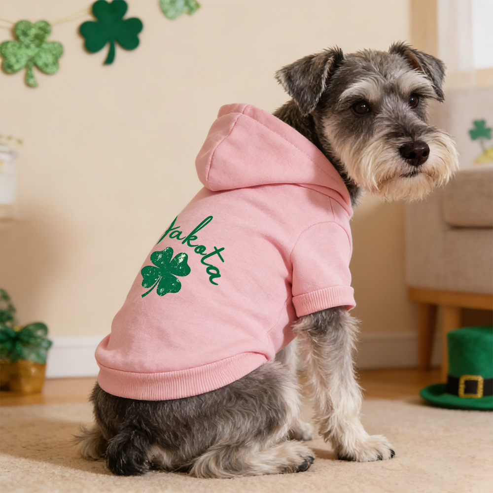 Personalized Name St. Patricks Day Pet Hoodie | inCloth04