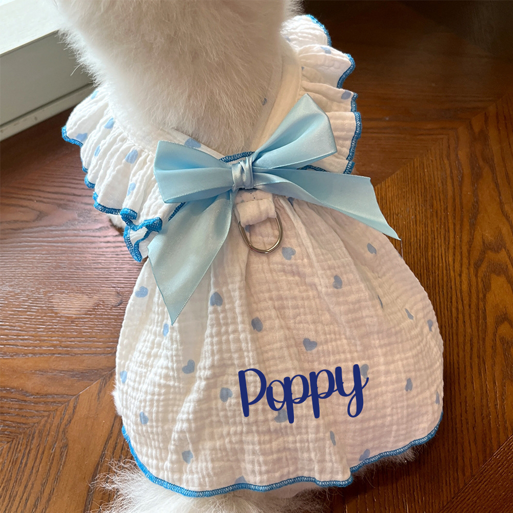 Personalized Pet Floral Bowknot Dress | inCloth36