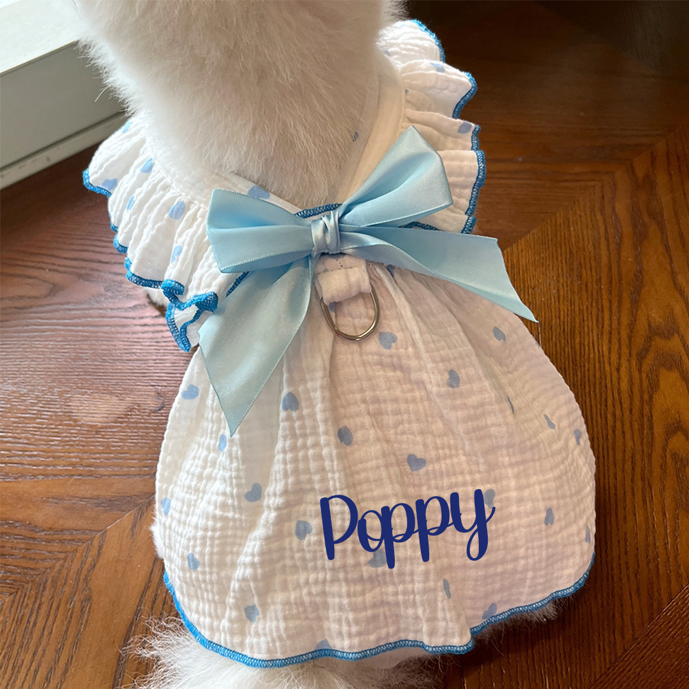 Personalized Pet Floral Bowknot Dress | inCloth36
