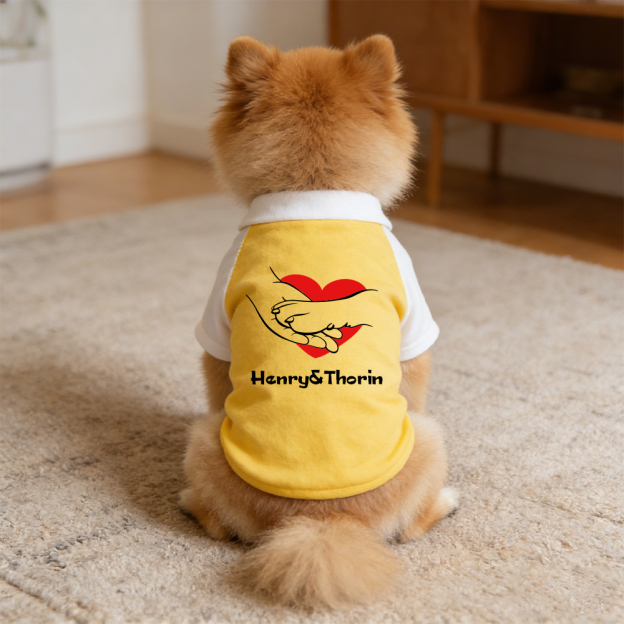 Personalized Mother's Day Color-Block Pet T-shirt  | inCloth42