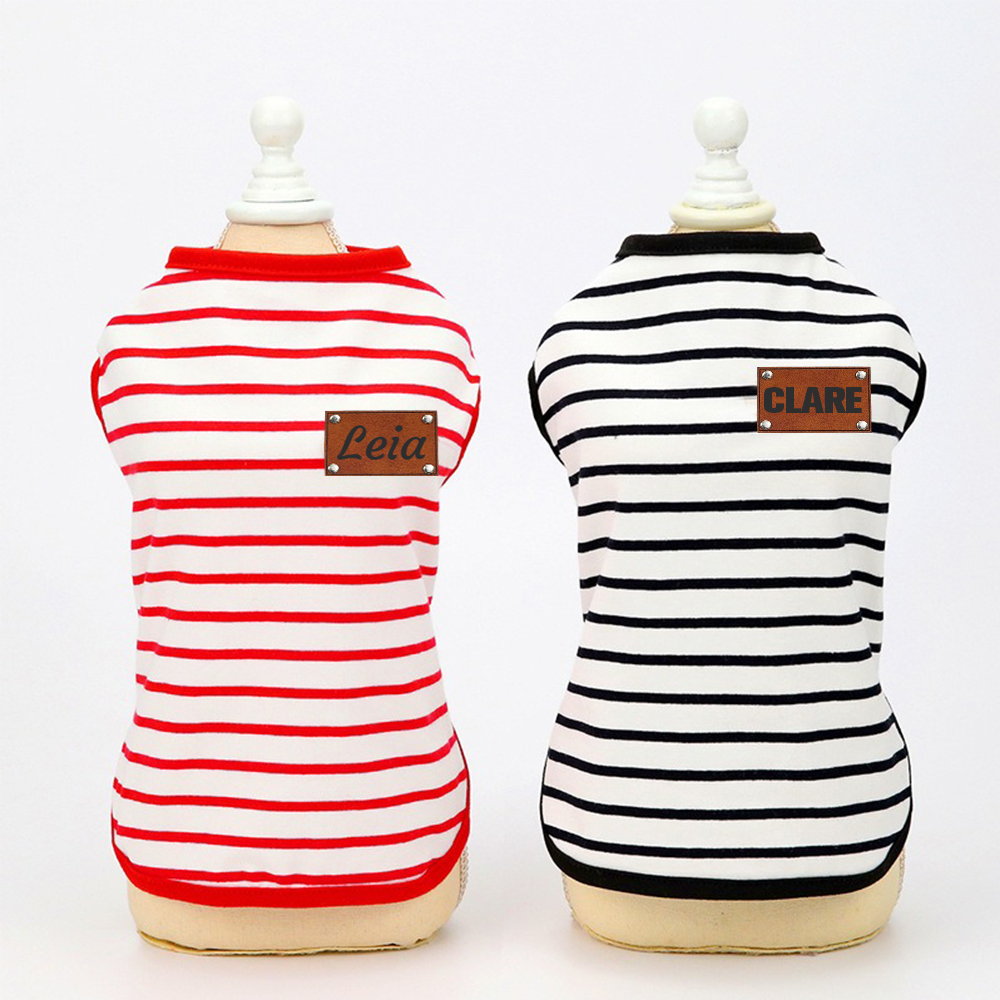 Personalized Pet Summer Striped Shirt | inCloth61