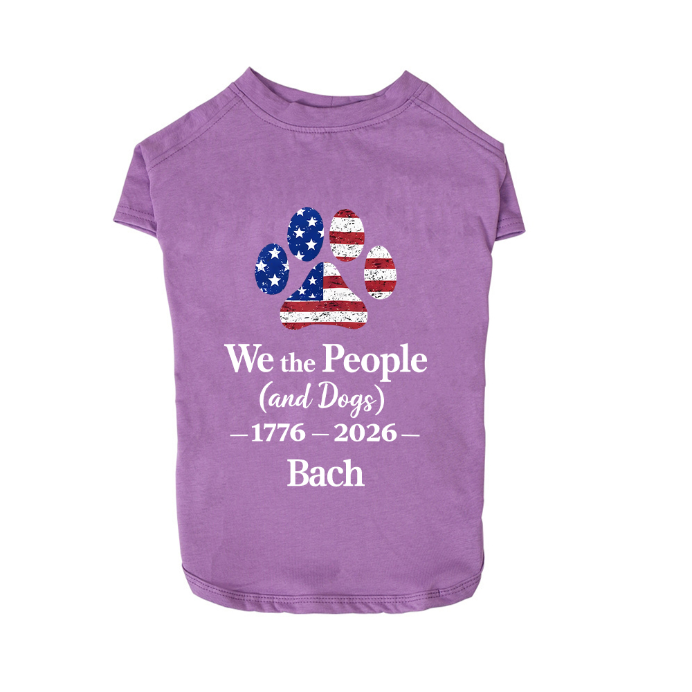 Personalized 4th of July Pet Paw Print Shirt | inCloth83