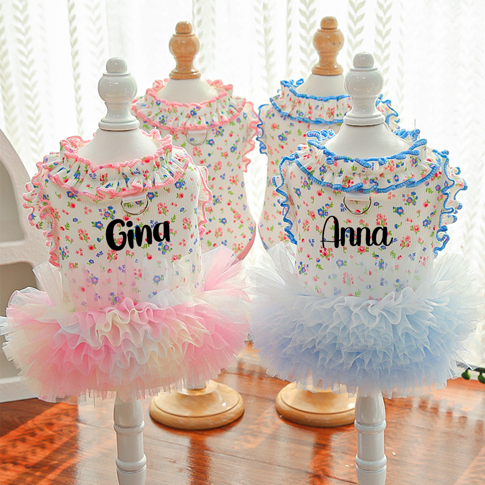 Personalized Name Floral Pet Dress & Shirt | inCloth90