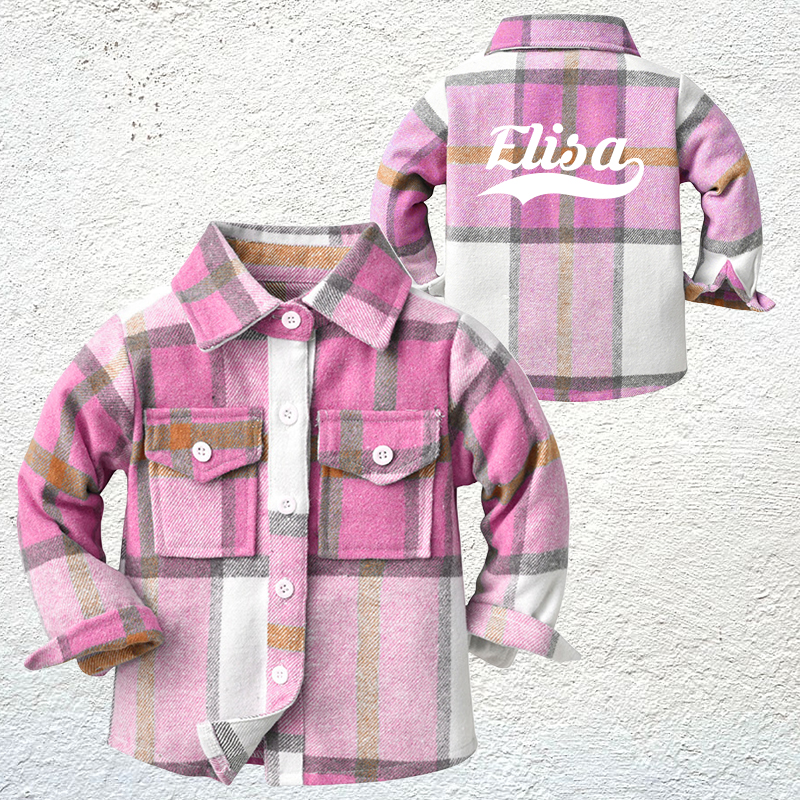 Personalized Name Kids Flannel Jacket | inJacket22