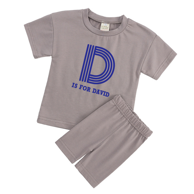 Personalized Kid Cozy Color Short Outfit Set | inSet41