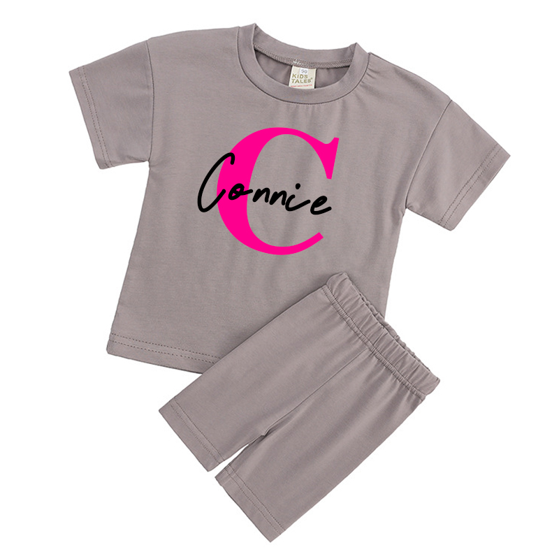 Personalized Kid Cozy Color Short Outfit Set | inSet42