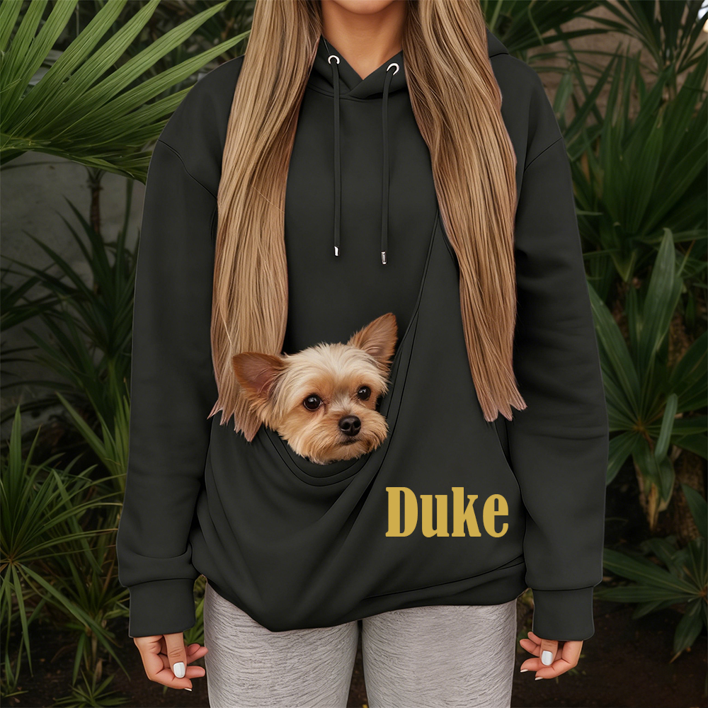Personalized Name Cozy Pet Carrier Hoodie | KKCloth331