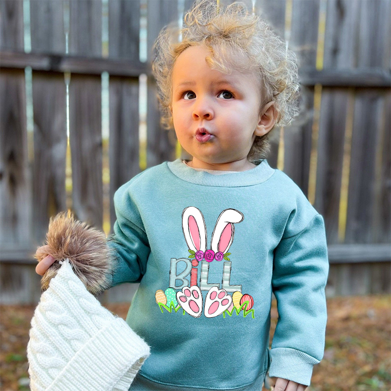 Personalized Kid Cozy Soft Bunny Crewneck Sweatshirt | inSweatshirt56