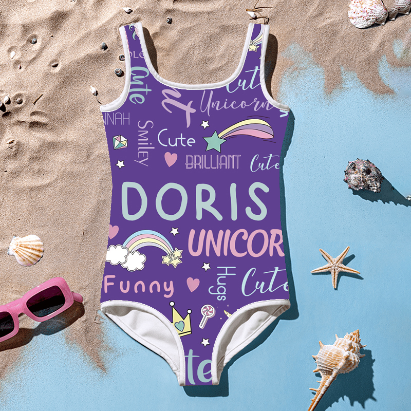 Personalized Unicorn Color Swimsuit for Summer | InSwin08