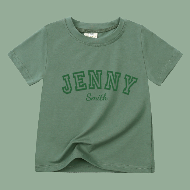 Personalized Kid Puff Vinyl Cozy Soft T-Shirt | inTee08