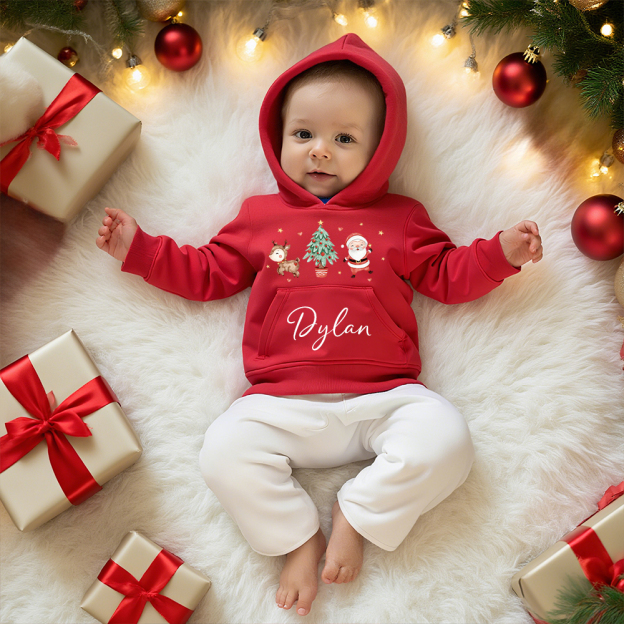Personalized Kids Funny Christmas Hoodie | MCGift179