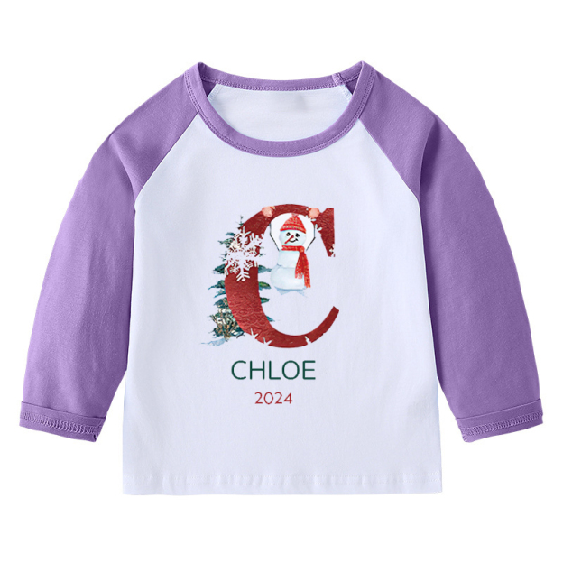 Personalized Kid Initial Cozy Christmas Santa Sweatshirt | inSweatshirt71