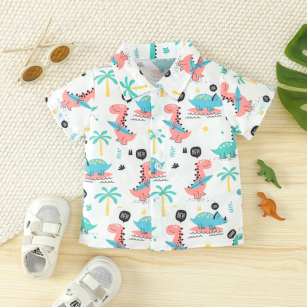 Personalized Boys Lovely Dinosaur Shirt and Shorts Set | inSet59