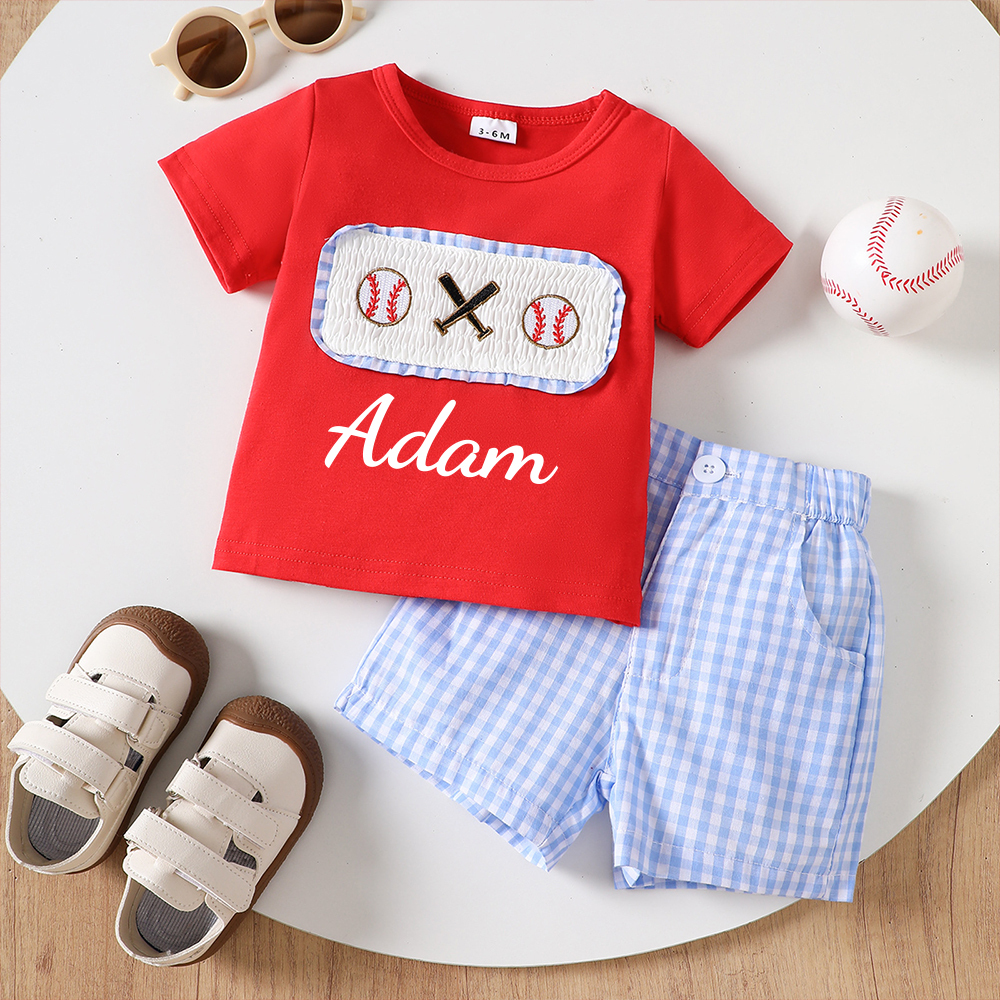 Personalized Baby Boy Valentine's Day Shirt Outfit Set | CWBaby190