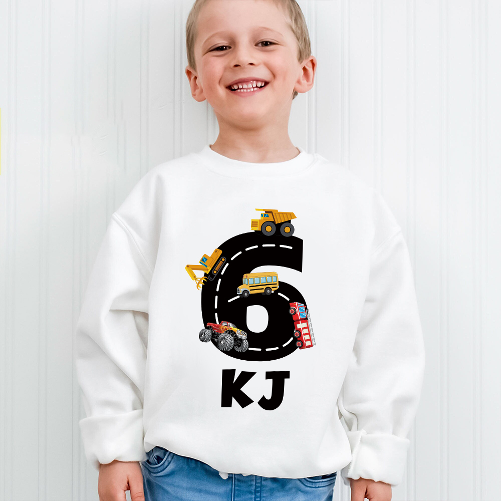Personalized Kid Transportation Vehicle Party Birthday Sweatshirt | inSweatshirt75