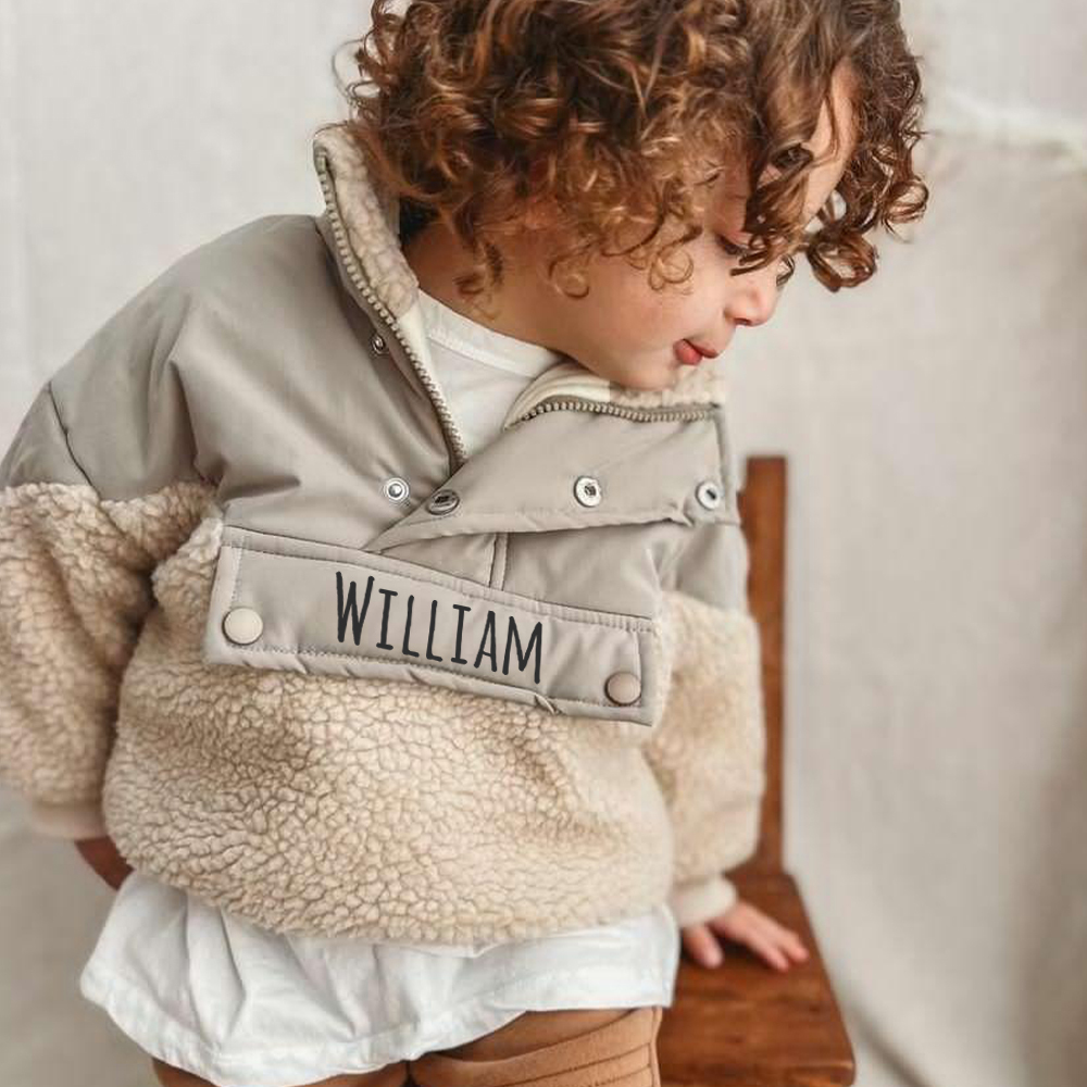 Personalized Kids Puffy Sherpa Pullover | inJacket47