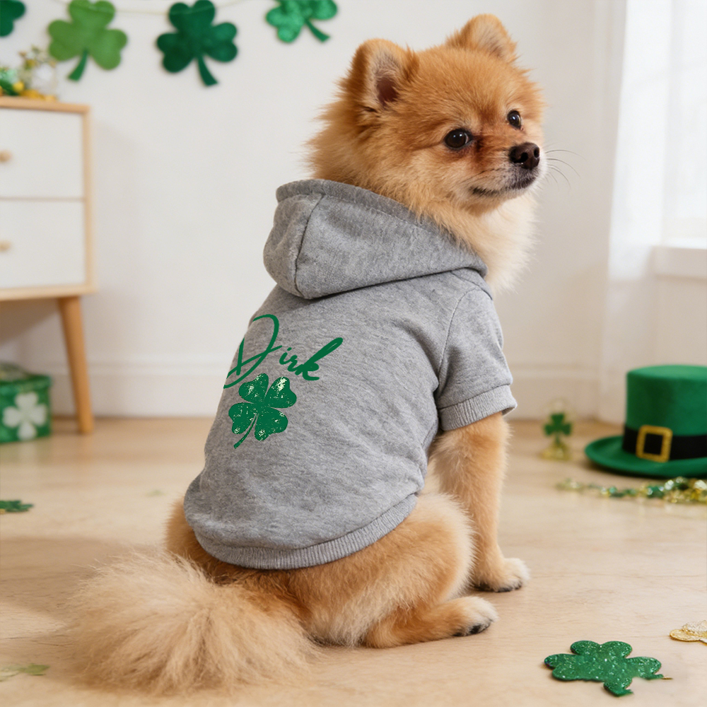 Personalized Name St. Patricks Day Pet Hoodie | inCloth04