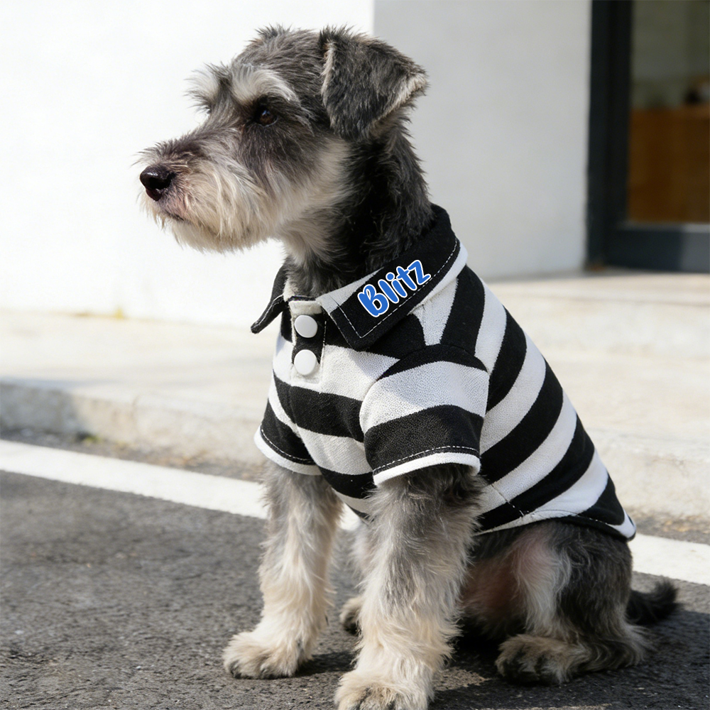 Personalized Pet Striped Polo Shirt | inCloth24