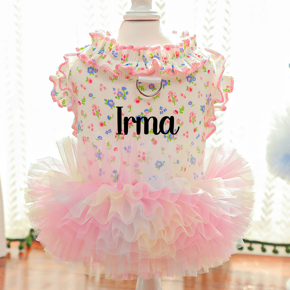 Personalized Name Floral Pet Dress & Shirt | inCloth90