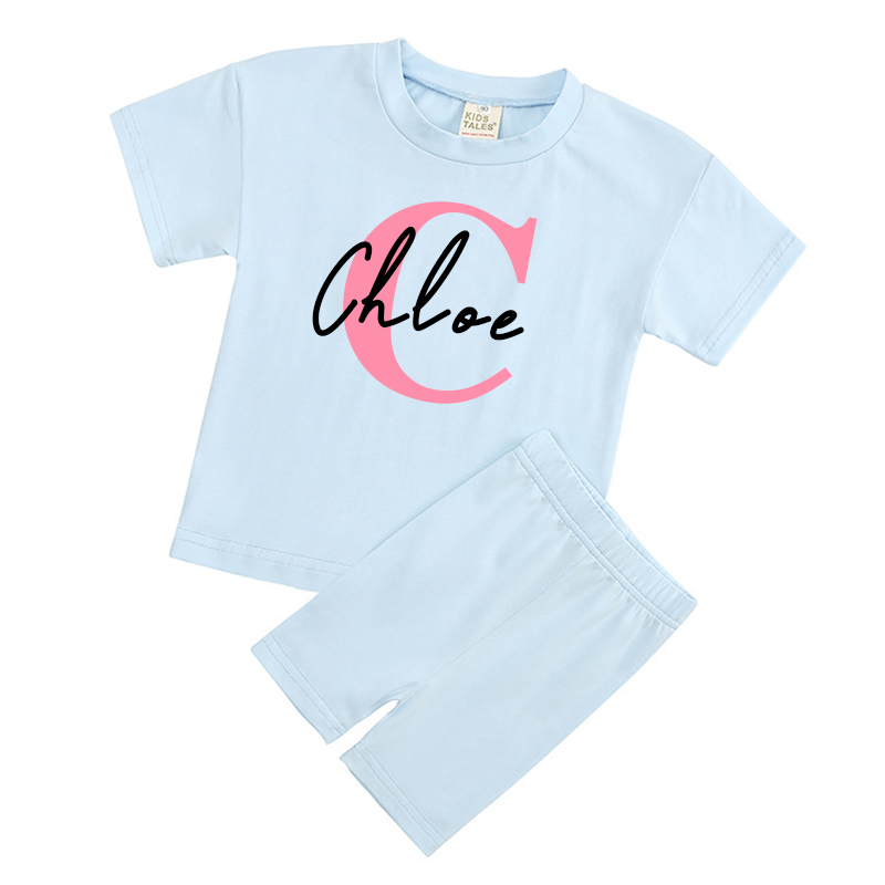 Personalized Kid Cozy Color Short Outfit Set | inSet42