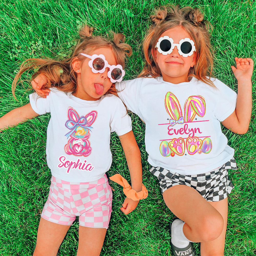 Personalized Kid Cozy Soft Easter Bunny T-Shirt | inTee13