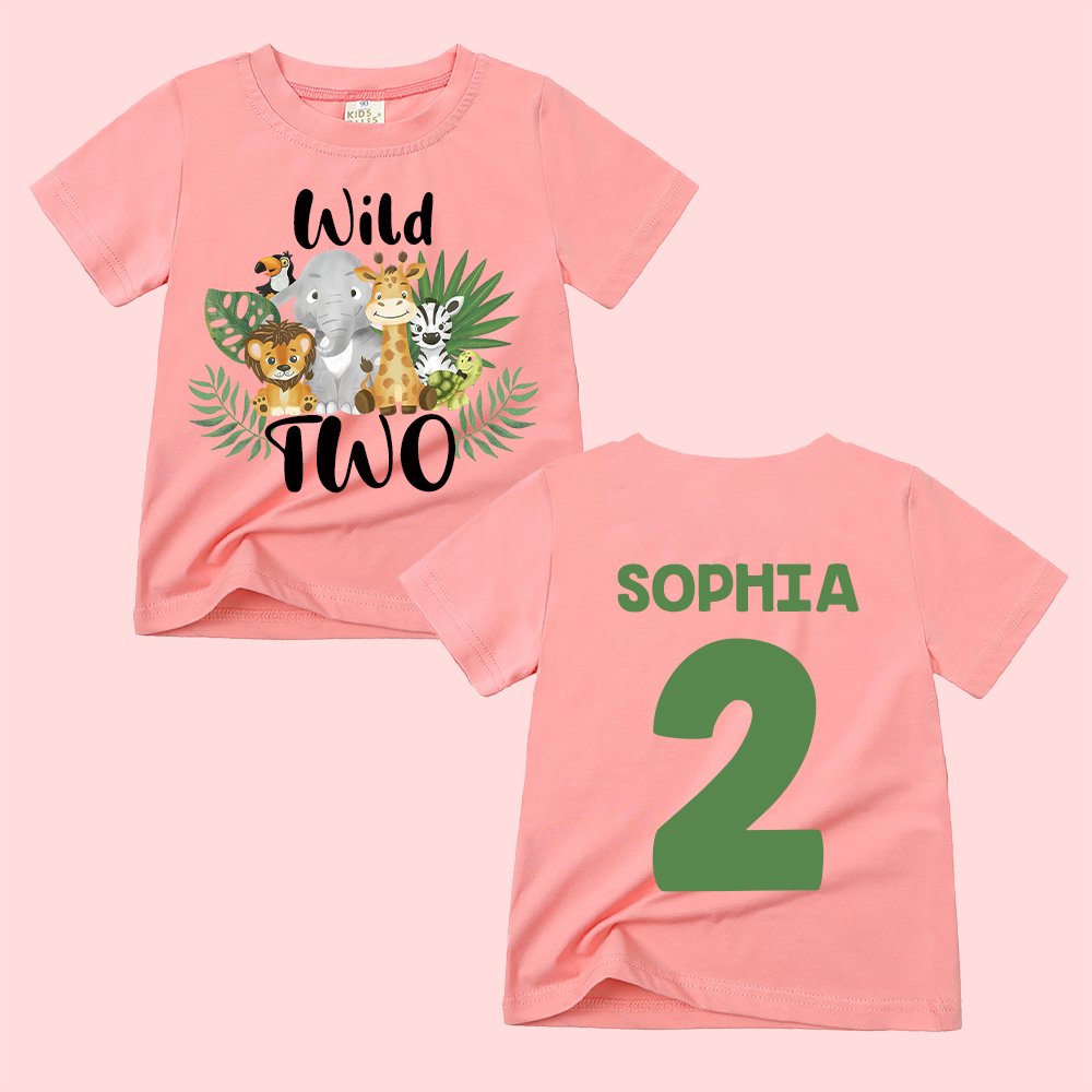 Personalized Forest Feral Floral Zoo Birthday T-Shirt | inTee19