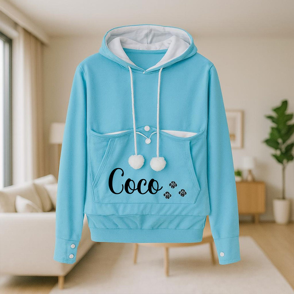 Personalized Name Cozy Pet Carrier Hoodie | KKCloth337