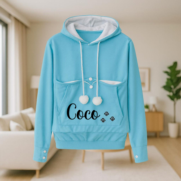 Personalized Name Cozy Pet Carrier Hoodie | KKCloth337