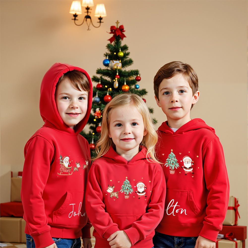 Personalized Kids Funny Christmas Hoodie | MCGift179