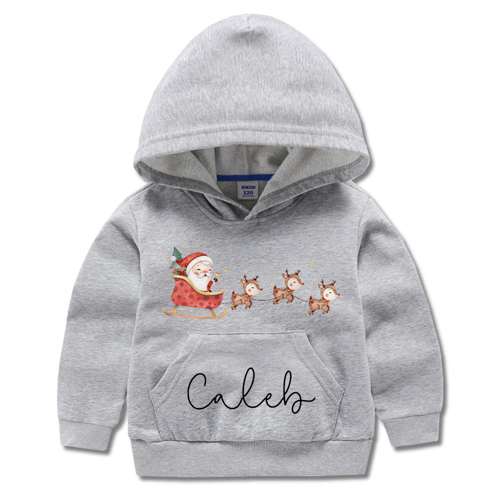 Personalized Kids Funny Christmas Hoodie | MCGift179