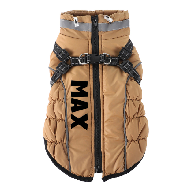 Personalized Pet Winter Warm Windproof Puffer Night-reflective suspender Jacket | BKPet266
