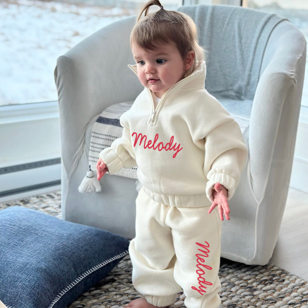 Personalized 1/4 Zip Ultra Soft Lounge Set | inSet65