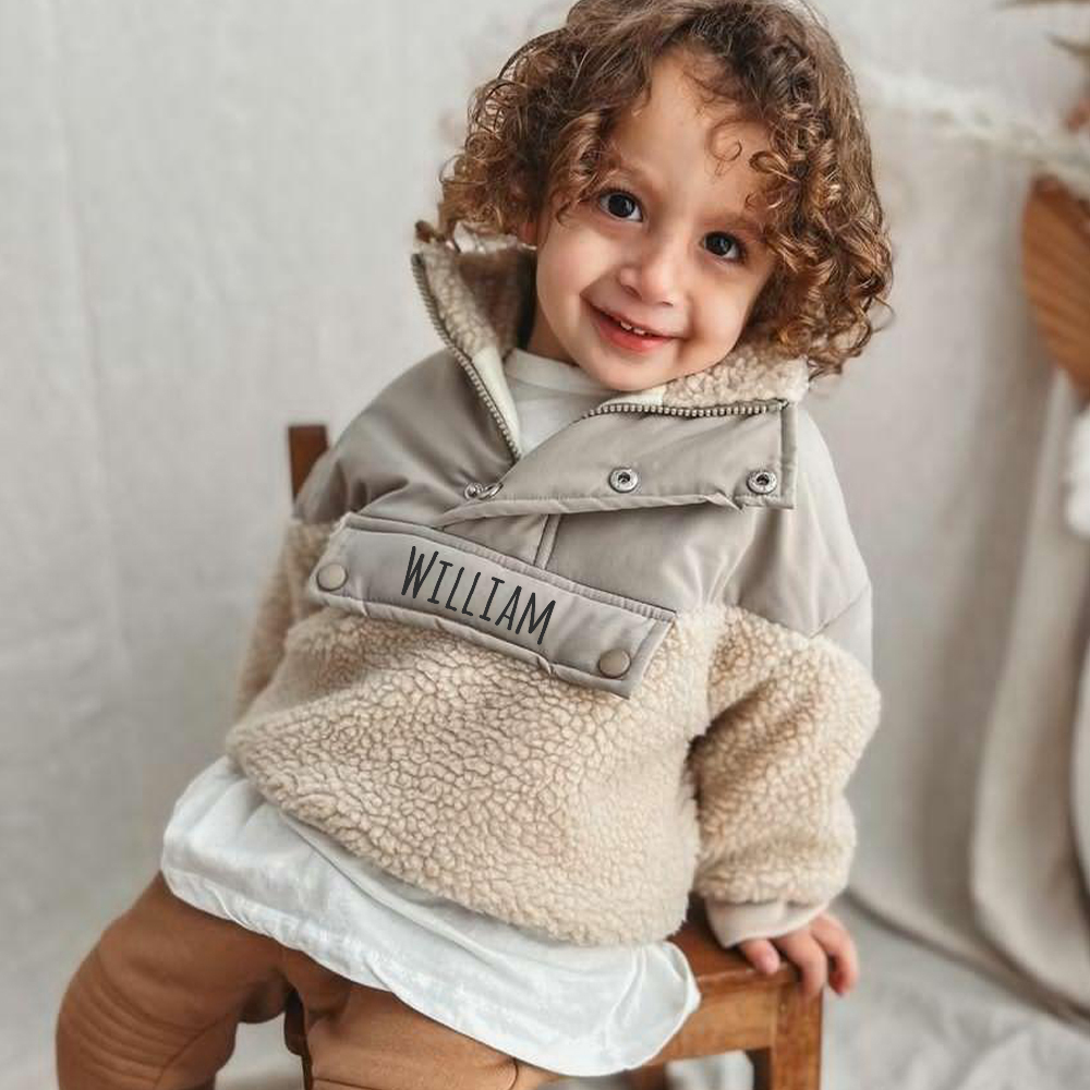 Personalized Kids Puffy Sherpa Pullover | inJacket47