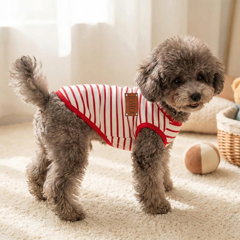 Personalized Pet Summer Striped Shirt | inCloth61