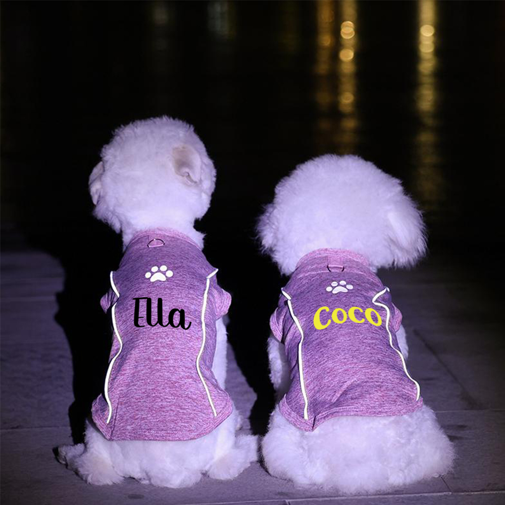 Personalised Summer Breathable Reflective Pet Shirt | inCloth88