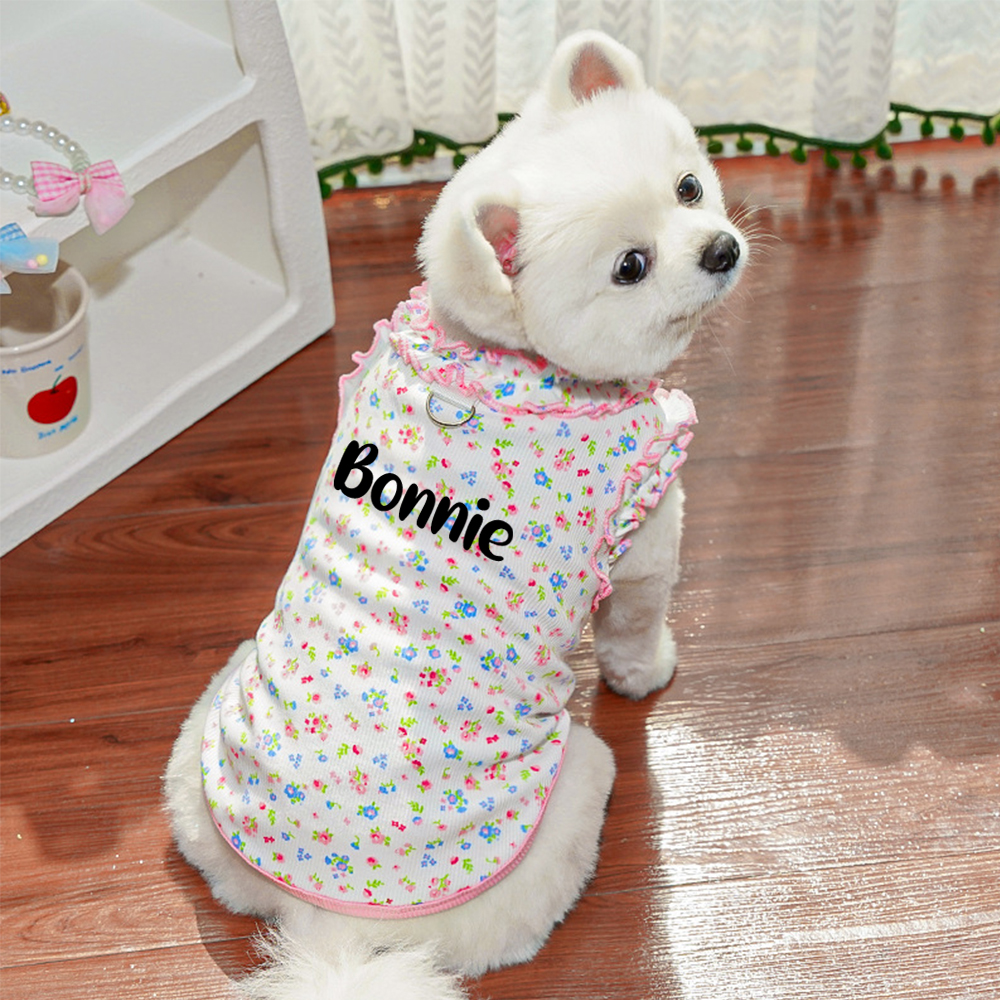 Personalized Name Floral Pet Dress & Shirt | inCloth90