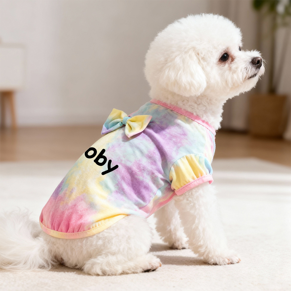 Personalized Name Tie-Dye Bow Dress & Shirt | inCloth95
