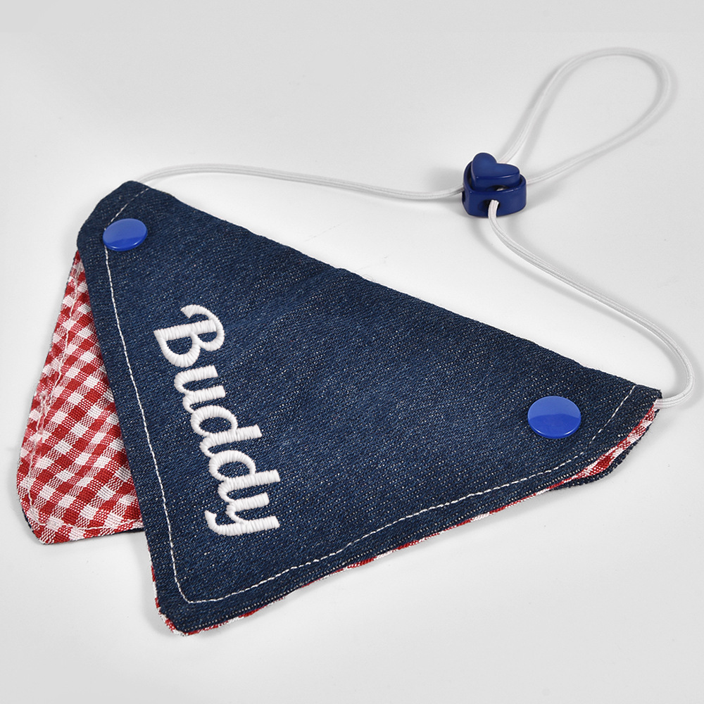 Personalized Embroidered Name Pet Bandana | inAccs51
