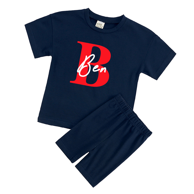 Personalized Kid Cozy Color Short Outfit Set | inSet42