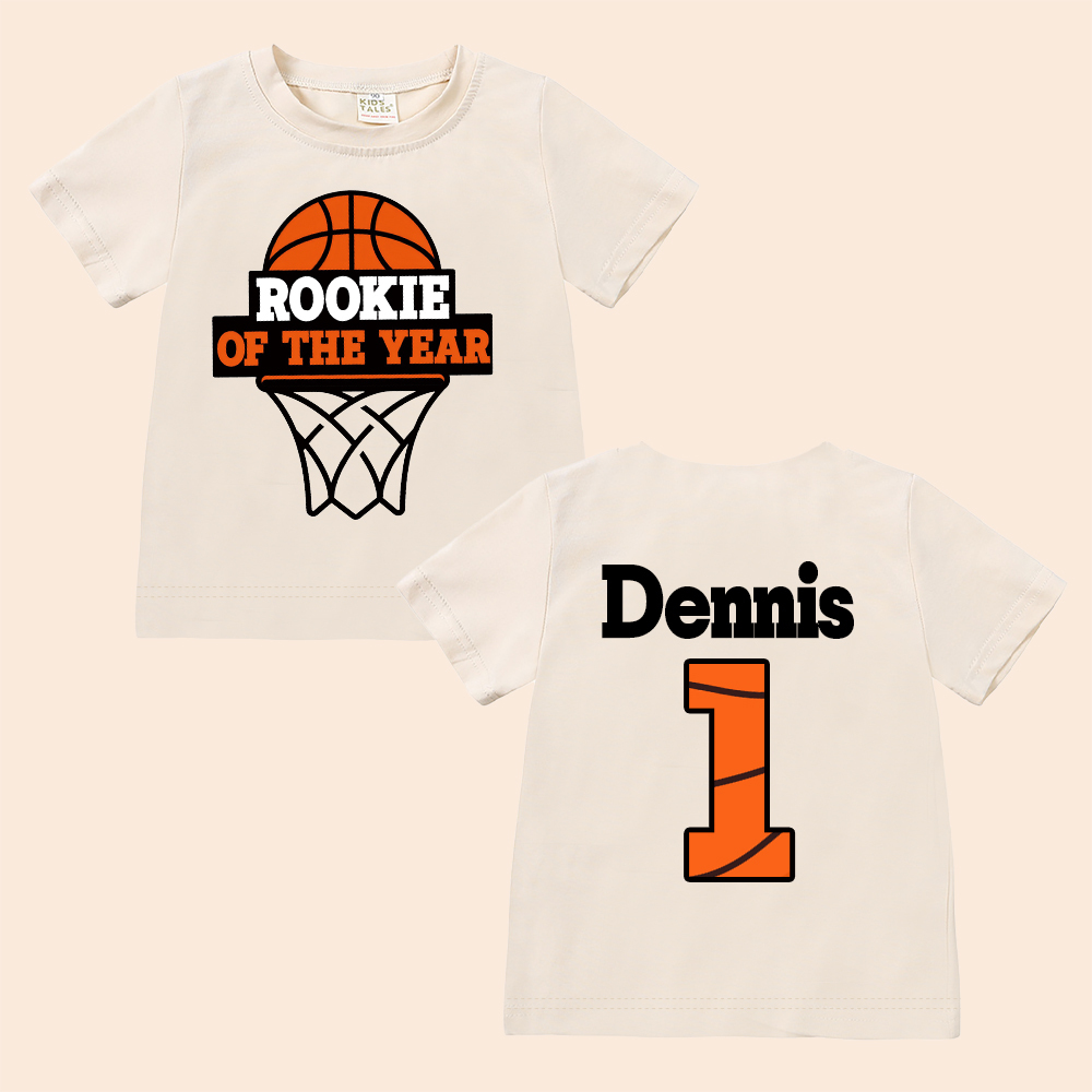 Personalized Basketball Rookie Of The Year Birthday T-Shirt | inBirth03