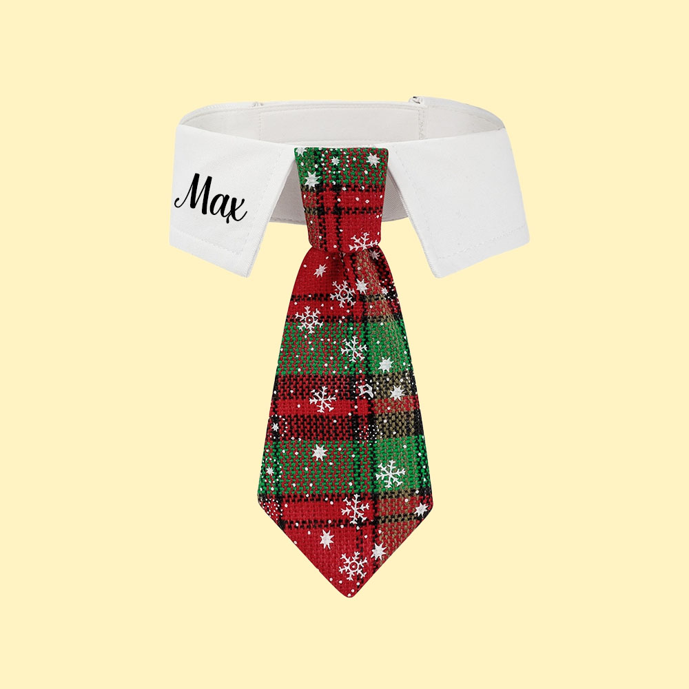 Personalized Name Christmas Pet Tie | KKPet327