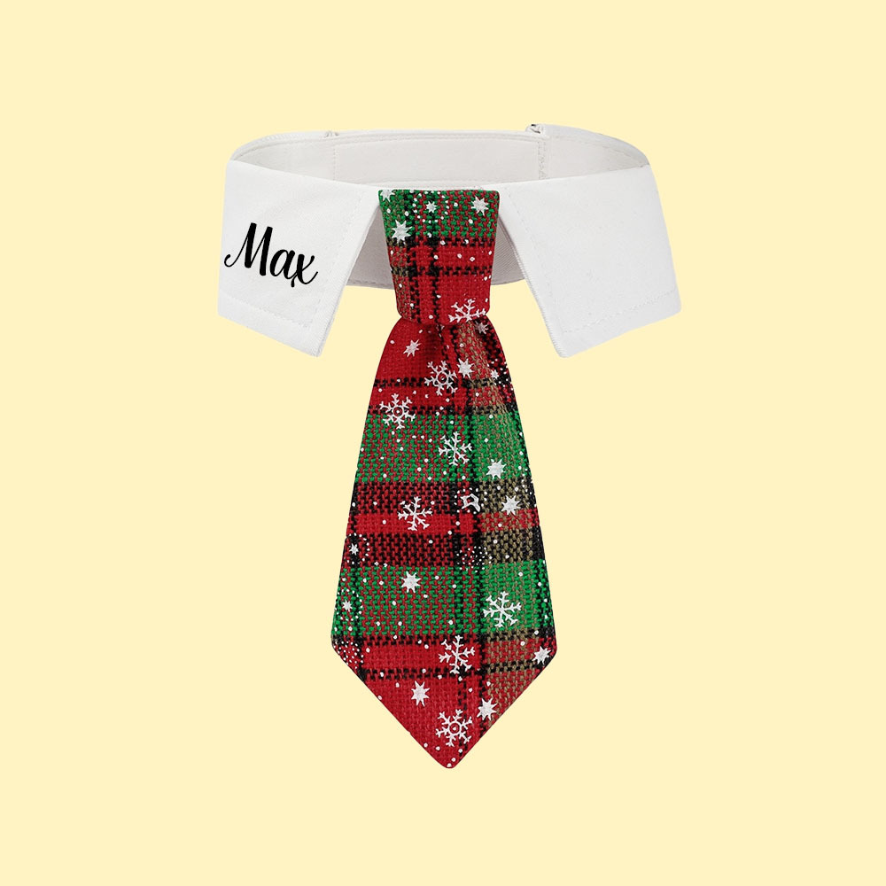 Personalized Name Christmas Pet Tie | KKPet327