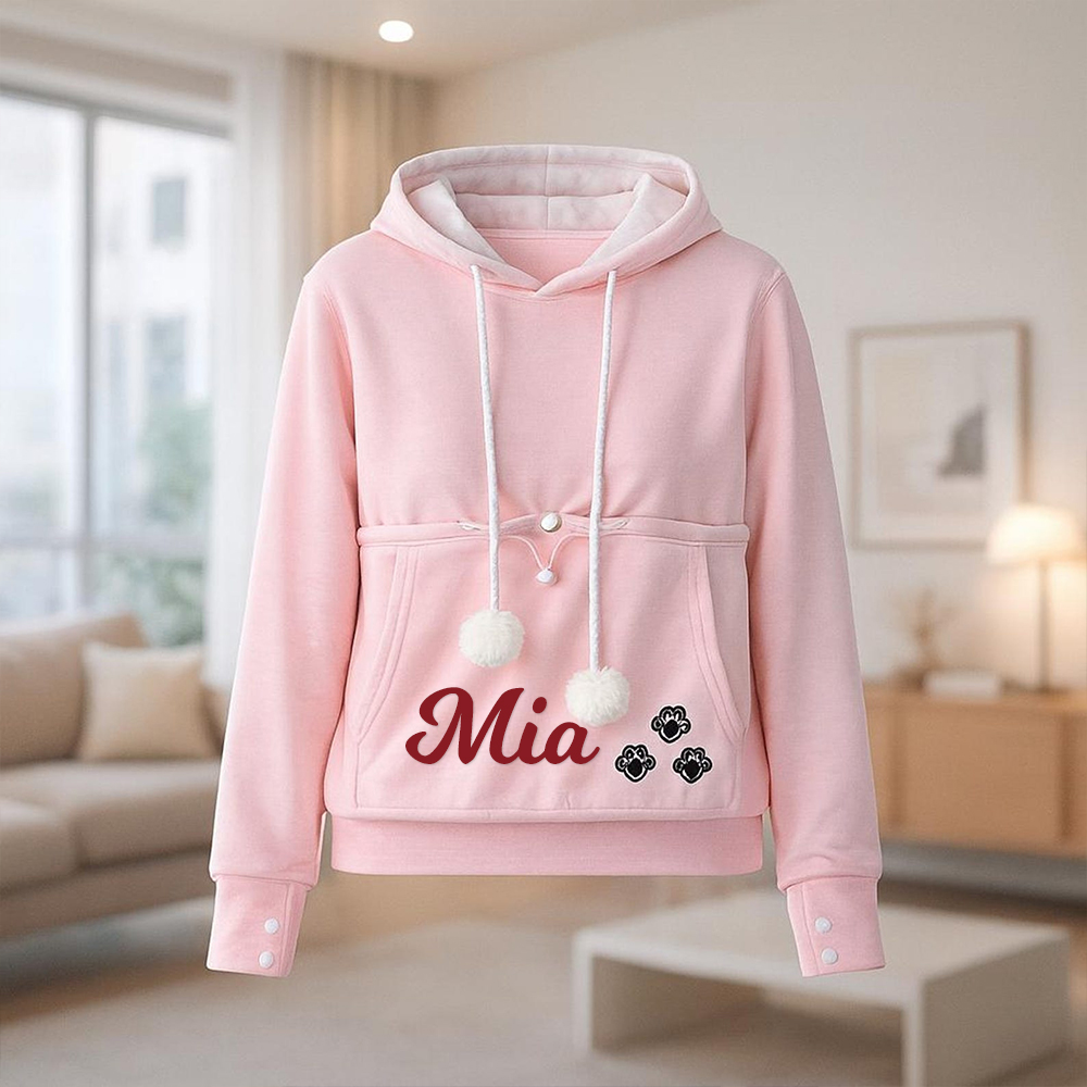 Personalized Name Cozy Pet Carrier Hoodie | KKCloth337